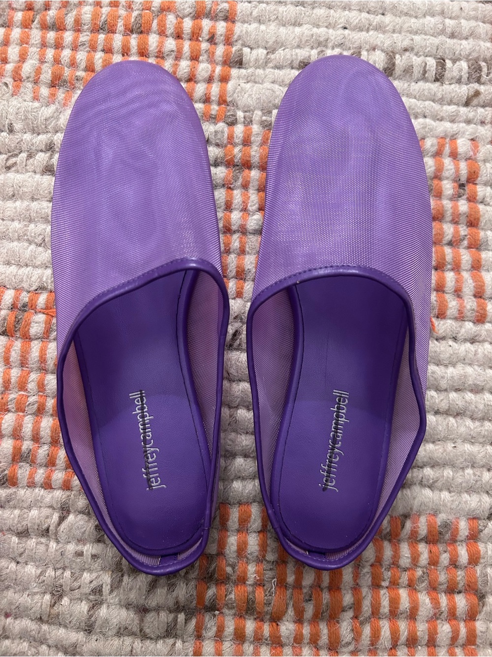 Jeffrey Campbell Purple Slip-On Mesh Flats